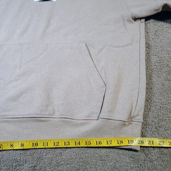 Jordan Flight Fleece Men's Large Pullover Hoodie Hemp-Heather with Pouch Pockets - Picture 8 of 11